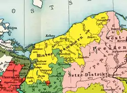 Farther Pomerania in 1800 (in yellow)