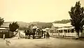 1885 : In the suburbs: turning from Albert Street into Welbourne Street near the end of the Mitcham route, 7.5 km from the city centre.