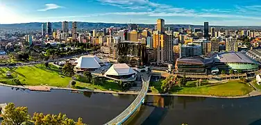 Adelaide CBD from above, 2022.