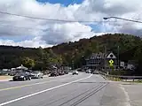 View of the Adirondack Hotel from NY 30