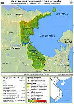 Administration map of the district in Da Nang