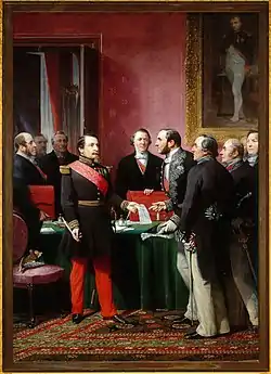 Baron Haussmann presents to Napoleon III the plan for annexing the communes surrounding Paris (1859)