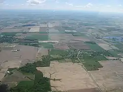 Aerial view of Patterson from the west