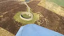 An aerial photograph of Grianan Fort