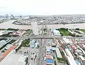 Aerial View of the Bridge and Surrounding Area (Bassac River, Monivong Boulevard etc.)