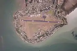 Aerial view of Whangarei Airport, after recent upgrades.