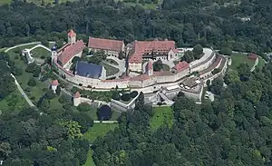 Aerial view of the Veste Coburg