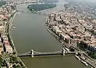 Margaret Island today (top of picture)