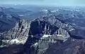 Aerial view of Cutoff Mountain, looking southwest