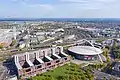 Aerial view of LANXESS Arena in Cologne, Germany