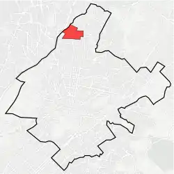 Location within municipality of Athens