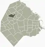 Location of Agronomía within Buenos Aires