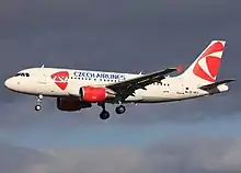 2007–present Czech Airlines livery, with a rounded triangle