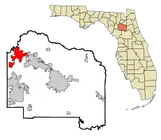 Location in Alachua County and the state of Florida