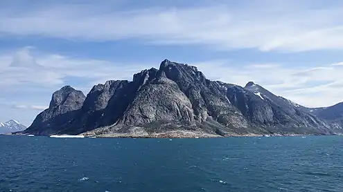 The mouth of Alanngorsuaq Fjord; northern end