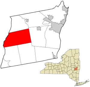 Location in Albany County and the state of New York.