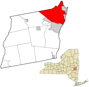 Location in Albany County and the state of New York.