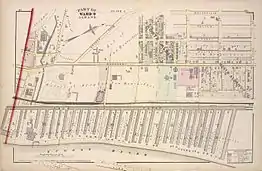 Map of North Albany in 1878 (North is to right)