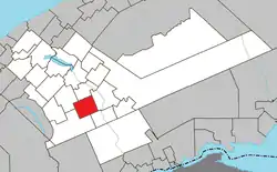 Location within La Matapédia RCM.