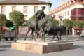 Don Quixote and Sancho Panza in Alcázar de San Juan