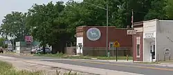 Downtown Alda: north side of U.S. Route 30, looking northwest, June 2010