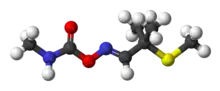 Ball-and-stick model of aldicarb