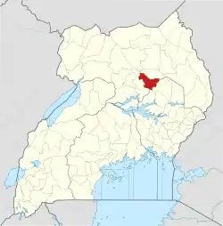 District location in Uganda