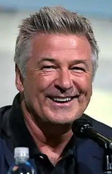 Alec Baldwin speaking at the 2016 San Diego Comic-Con International in San Diego, California.