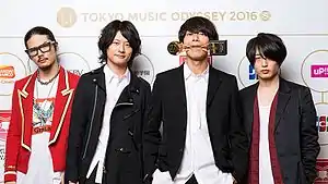 [Alexandros] at TOKYO MUSIC ODYSSEY 2016.Left to right: Satoyasu, Hiroyuki, Yoohei, and Masaki.