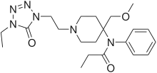 Chemical structure of Alfentanil.