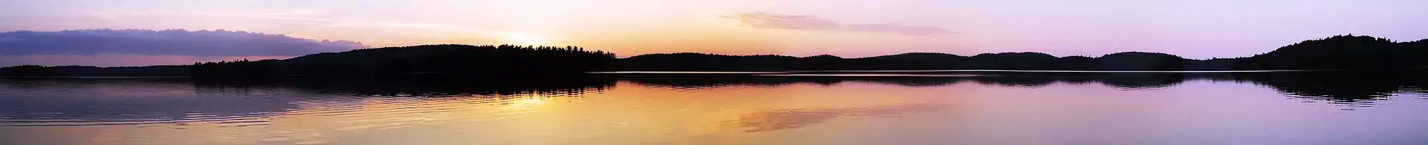 Image 1Sunset on North Tea Lake in Algonquin Provincial Park, Ontario Canada