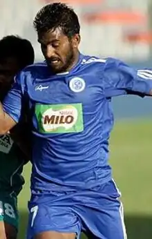 Ali Ashfaq playing for Maziya.