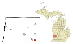 Location of Plainwell, Michigan