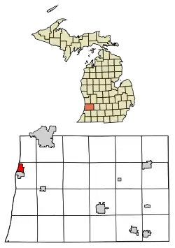 Location of Saugatuck, Michigan