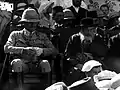 General Allenby sitting down after delivering his speech.