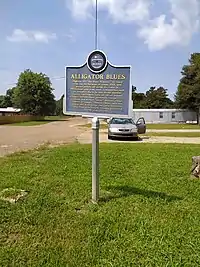 Mississippi Blues Trail marker in the downtown area