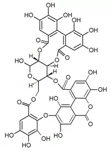 Chemical structure of alnusiin