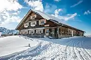 Bregenzerwälderhaus near the Hochhäderich mountain top (Alpe Moos)