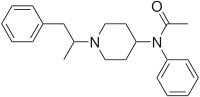 Chemical structure of alphamethylacetylfentanyl.