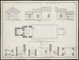 Floor plan of the church