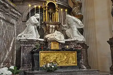 "The Nativity" sculpture and the altar