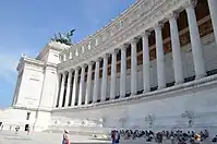 Detail of the portico and one of the two propylaea