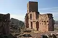 View of the surviving northern wall of the palas and tower