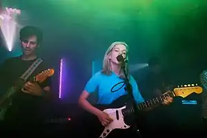 Alvvays performing in London, Ontario in 2014