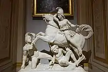 Amazonomachy - sculpture group with an Amazon attacking a Barbarian and a Greek, c. 160 CE, Roman copy of Greek original