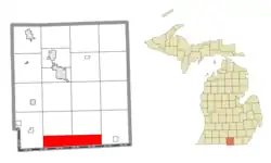 Location within Hillsdale County