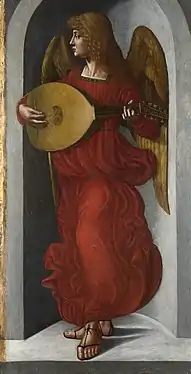 Angel playing lute