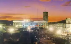 View of the main plaza of Ameca.