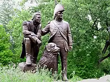 Lewis and Clark statue (with Seaman (dog)) in St. Charles, Missouri