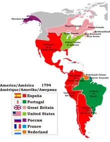 Image 4Political map of the Americas in 1794 (from Napoleonic Wars)